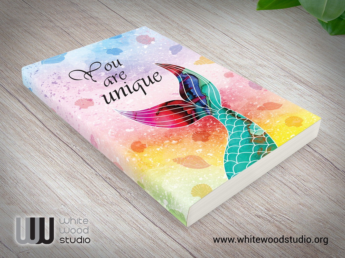 You-are-Unique-Mermaid-notebook-journal at amazon_white wood studio