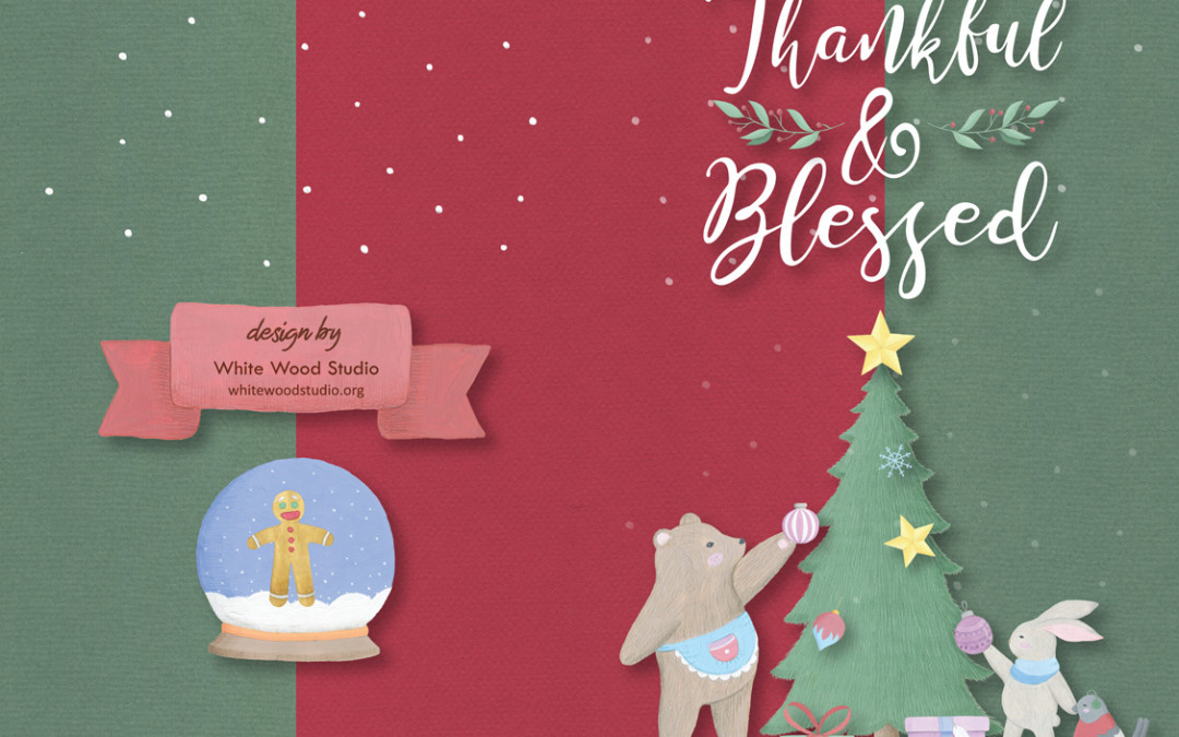 Thankful and Blessed: Beautiful Lined Christmas Notebook to Keep the Christmas Spirit